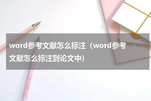 word参考文献怎么标注（word参考文献怎么标注到论文中）