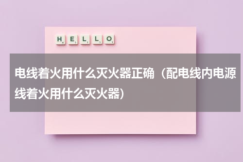 电线着火用什么灭火器正确（配电线内电源线着火用什么灭火器）