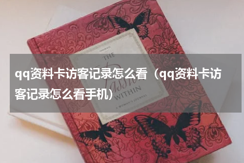qq资料卡访客记录怎么看（qq资料卡访客记录怎么看手机）