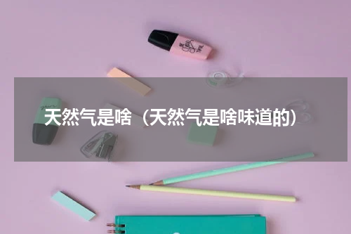 天然气是啥（天然气是啥味道的）