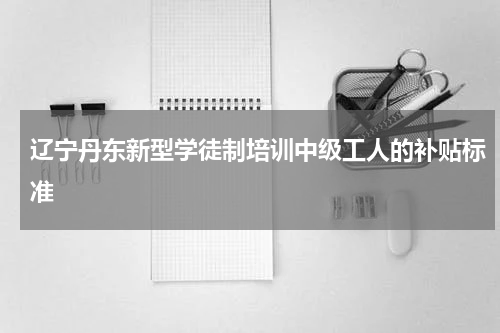 辽宁丹东新型学徒制培训中级工人的补贴标准