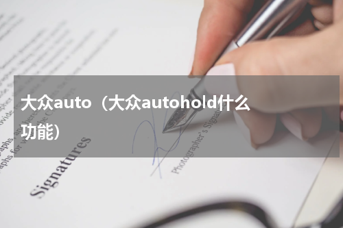 大众auto（大众autohold什么功能）