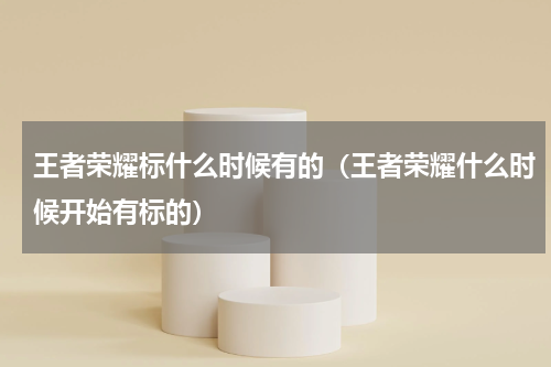 王者荣耀标什么时候有的（王者荣耀什么时候开始有标的）