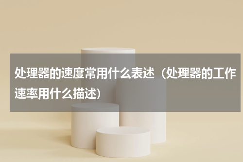 处理器的速度常用什么表述（处理器的工作速率用什么描述）