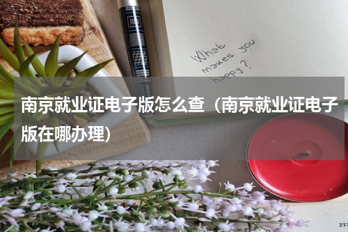 南京就业证电子版怎么查（南京就业证电子版在哪办理）