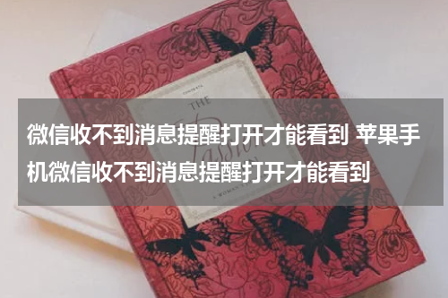 微信收不到消息提醒打开才能看到 苹果手机微信收不到消息提醒打开才能看到