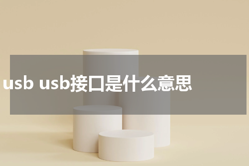 usb usb接口是什么意思