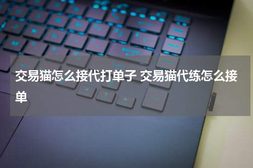 交易猫怎么接代打单子 交易猫代练怎么接单