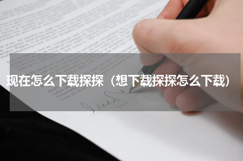 现在怎么下载探探（想下载探探怎么下载）