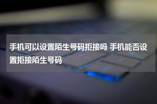 手机可以设置陌生号码拒接吗 手机能否设置拒接陌生号码