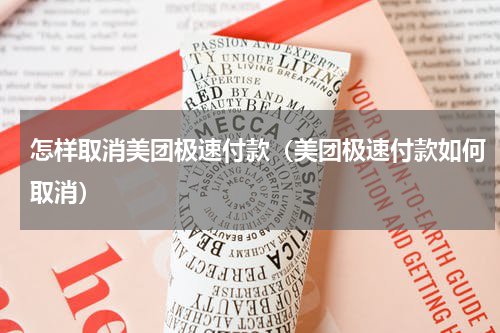 怎样取消美团极速付款（美团极速付款如何取消）