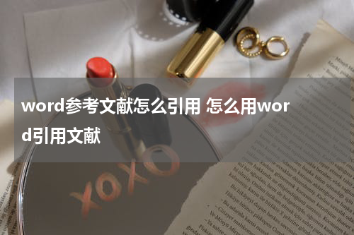 word参考文献怎么引用 怎么用word引用文献