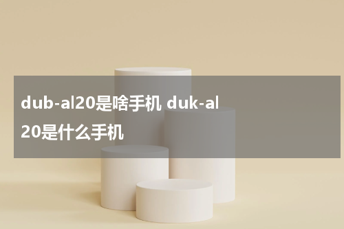 dub-al20是啥手机 duk-al20是什么手机