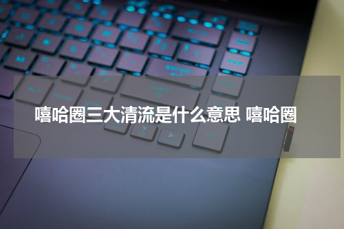 嘻哈圈三大清流是什么意思 嘻哈圈