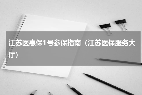江苏医惠保1号参保指南（江苏医保服务大厅）