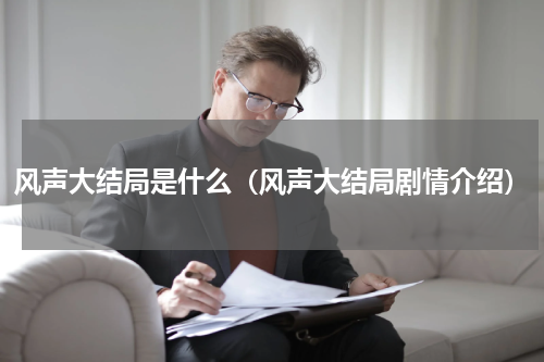 风声大结局是什么（风声大结局剧情介绍）