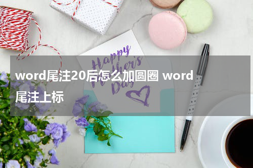 word尾注20后怎么加圆圈 word尾注上标