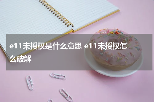 e11未授权是什么意思 e11未授权怎么破解