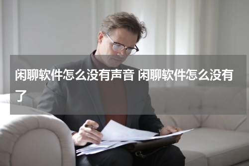闲聊软件怎么没有声音 闲聊软件怎么没有了