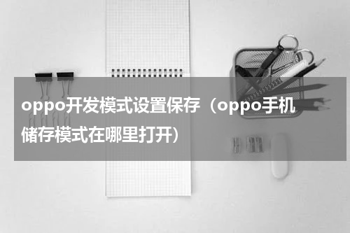 oppo开发模式设置保存（oppo手机储存模式在哪里打开）