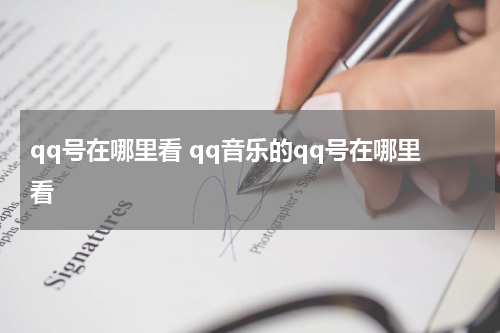 qq号在哪里看 qq音乐的qq号在哪里看