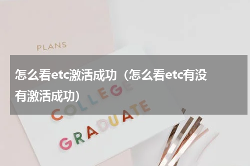 怎么看etc激活成功（怎么看etc有没有激活成功）