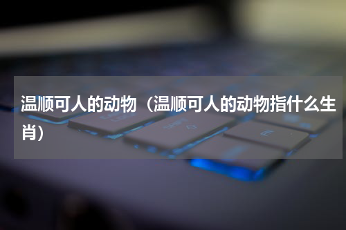 温顺可人的动物（温顺可人的动物指什么生肖）