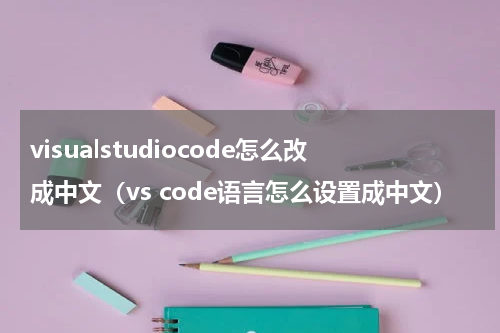 visualstudiocode怎么改成中文（vs code语言怎么设置成中文）