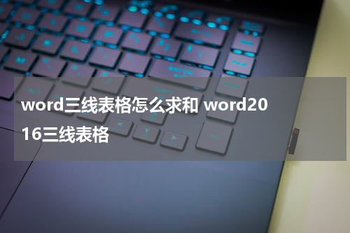 word三线表格怎么求和 word2016三线表格