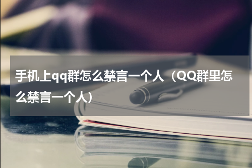 手机上qq群怎么禁言一个人（QQ群里怎么禁言一个人）