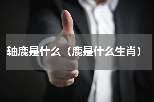 轴鹿是什么（鹿是什么生肖）