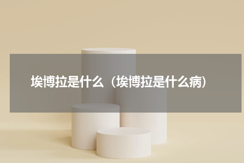 埃博拉是什么（埃博拉是什么病）
