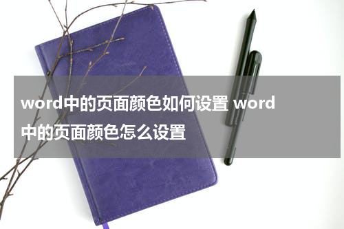 word中的页面颜色如何设置 word中的页面颜色怎么设置