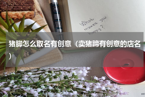 猪脚怎么取名有创意（卖猪蹄有创意的店名）