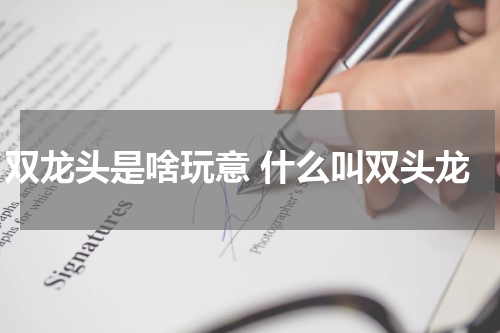 双龙头是啥玩意 什么叫双头龙