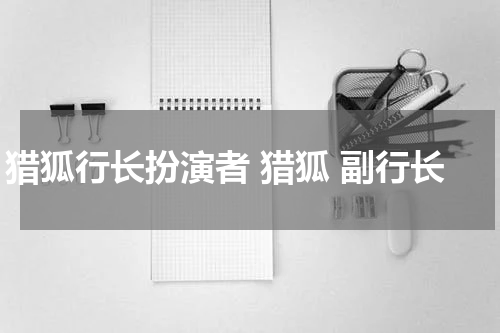 猎狐行长扮演者 猎狐 副行长