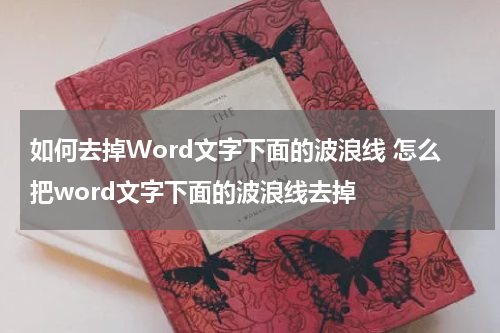 如何去掉Word文字下面的波浪线 怎么把word文字下面的波浪线去掉