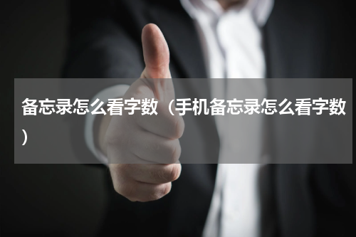 备忘录怎么看字数（手机备忘录怎么看字数）