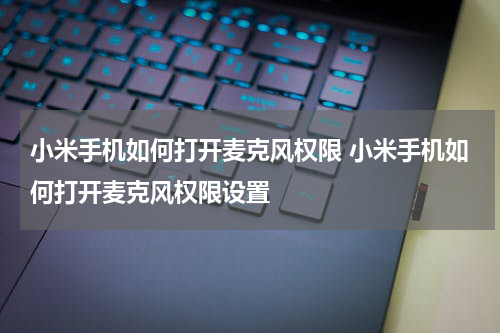 小米手机如何打开麦克风权限 小米手机如何打开麦克风权限设置