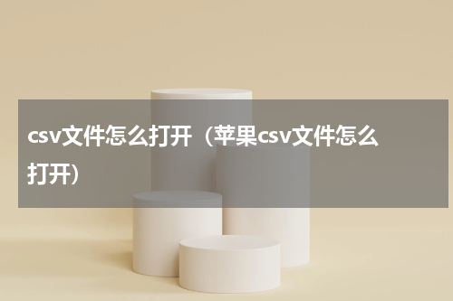 csv文件怎么打开（苹果csv文件怎么打开）