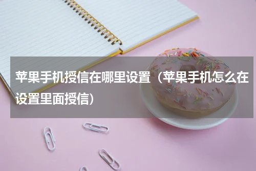 苹果手机授信在哪里设置（苹果手机怎么在设置里面授信）