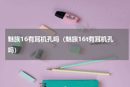 魅族16有耳机孔吗（魅族16t有耳机孔吗）