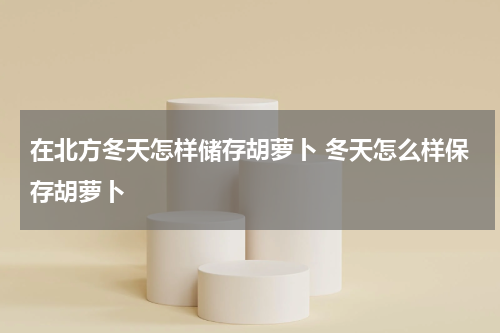 在北方冬天怎样储存胡萝卜 冬天怎么样保存胡萝卜
