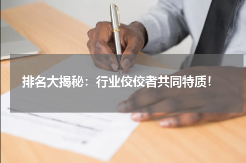 排名大揭秘：行业佼佼者共同特质！