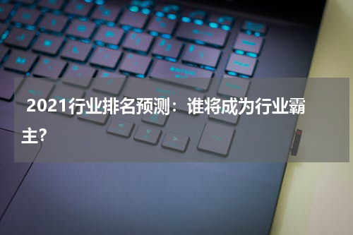  2021行业排名预测：谁将成为行业霸主？