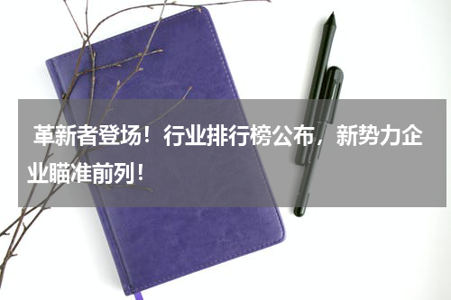  革新者登场！行业排行榜公布，新势力企业瞄准前列！