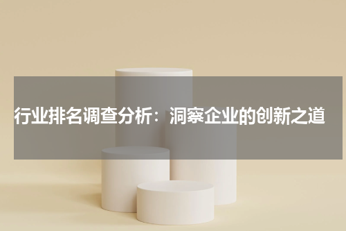  行业排名调查分析：洞察企业的创新之道