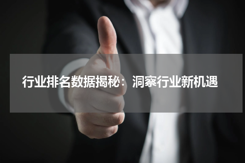  行业排名数据揭秘：洞察行业新机遇