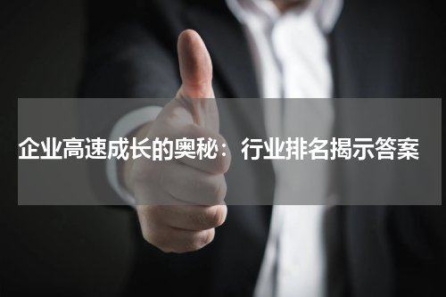  企业高速成长的奥秘：行业排名揭示答案