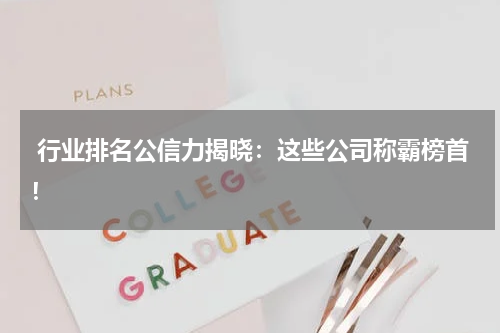  行业排名公信力揭晓：这些公司称霸榜首！